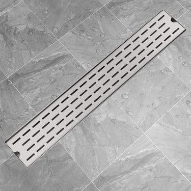 Gerade Duschrinne Linien 730x140 mm Edelstahl